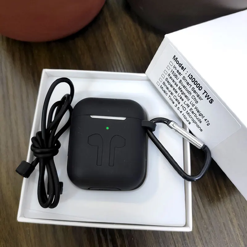 i30000add Black case I30000 TWS Bluetooth 5,0 наушники раздельное использование беспроводные наушники 8D супер бас наушники для всех смартфонов PK i2000 i5000 TWS - Цвет: i30000add Black case
