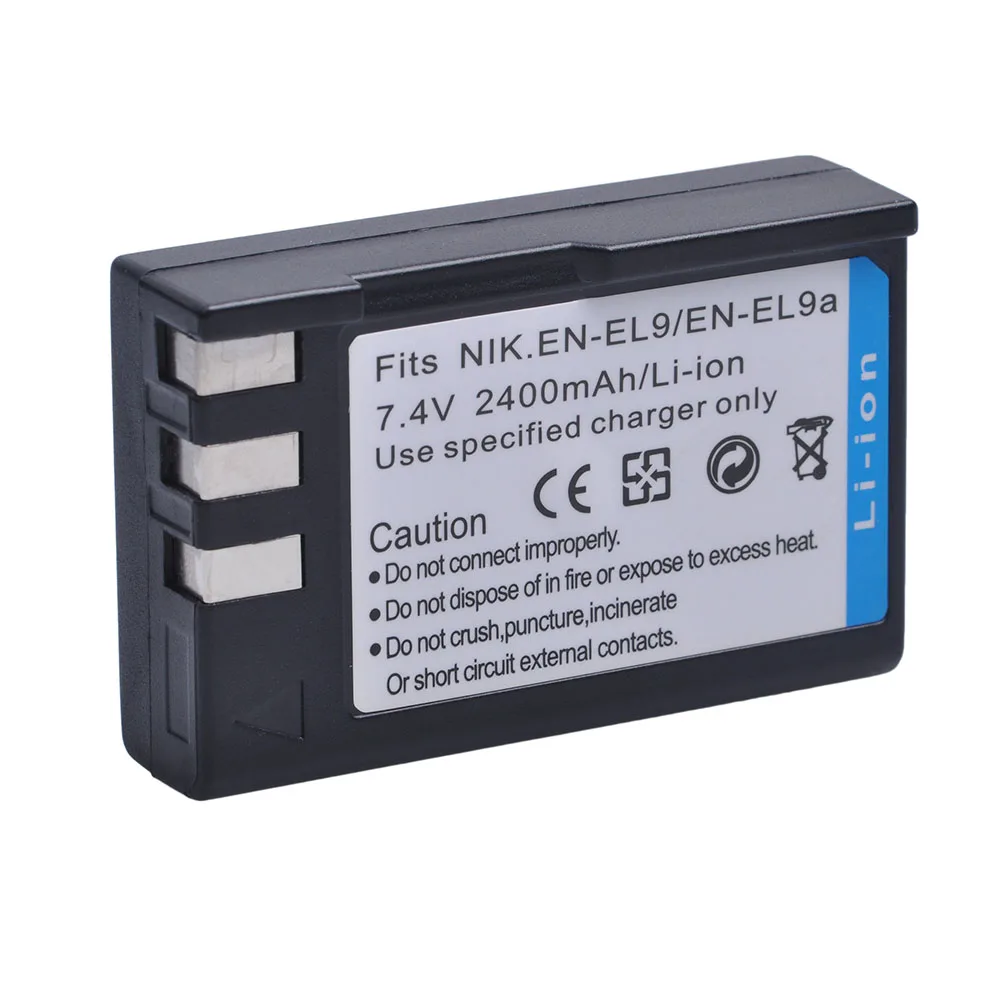 

2pc EN-EL9 EN EL9 EN-EL9a EN EL9a EL9a Camera Battery AKKU+Dual Charger for Nikon EN-EL9a D40 D60 D40X Camera