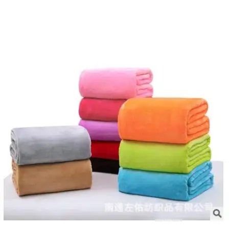 Мягкое теплое одеяло 100x170 см однотонное зимнее покрывало для дивана кровать