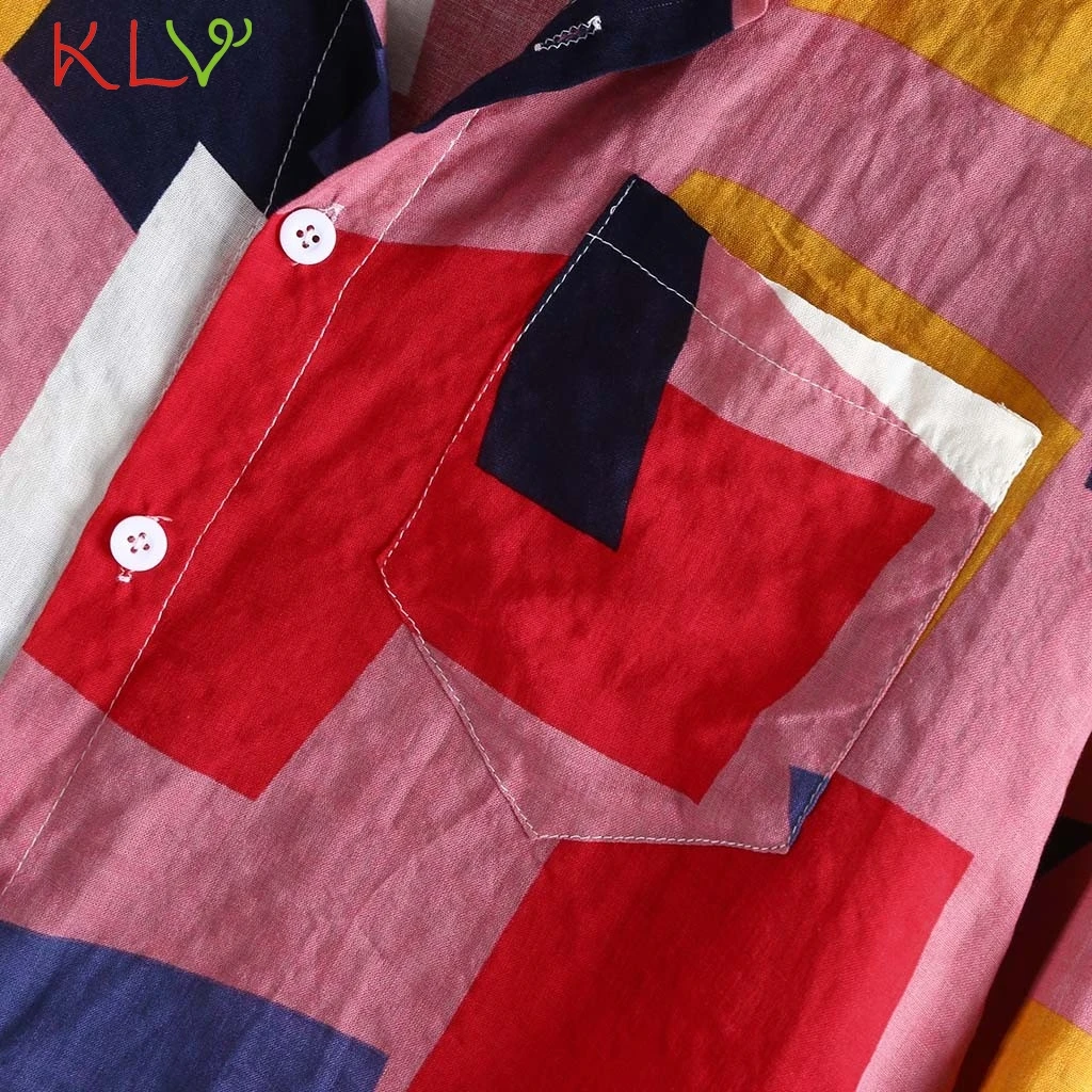 

Blouse Shirt Men Vintage Color Print Long Sleeve Slim Top 2019 Winter Casual Harajuku Camisa Hombre Streetwear Clothes New 19Aug