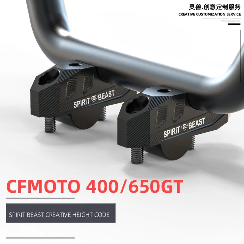 Spirit Beast Motorcycle Heightening Code Refit Leading Handle Increaser Handlebar Moved Back Elevated Seat For CFMOTO 400/650GT