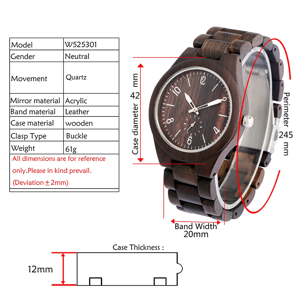 

Full Wooden Retro Men Watches Natural Wood Bracelet Fashion Lightweight Quartz Wrist Watch Man Gift Clock Hour Relogio Masculino