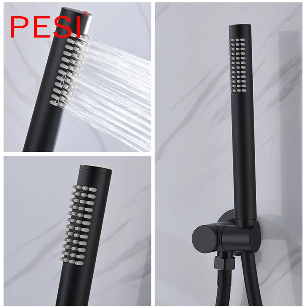 Круглый ручной держатель для душевой лейки из латуни в классическом стиле легко