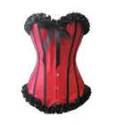 Женский сексуальный корсет на шнуровке, атласное бюстье с косточками, белый, красный, синий корсет для похудения, корсеты, сексуальное нижнее белье, бюстье под грудью, корсет