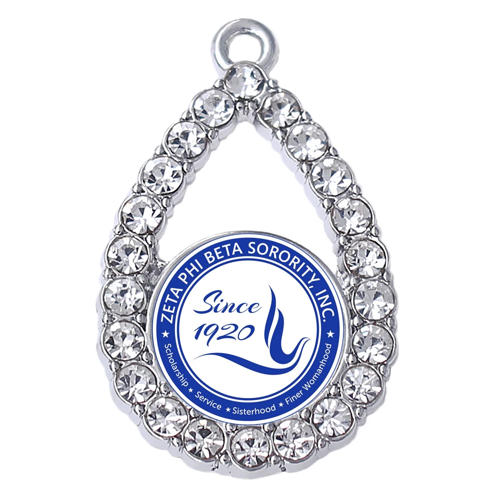 Хит продаж эмалированный кристаллический кулон с эмалью ZETA PHI BETA 1920 для