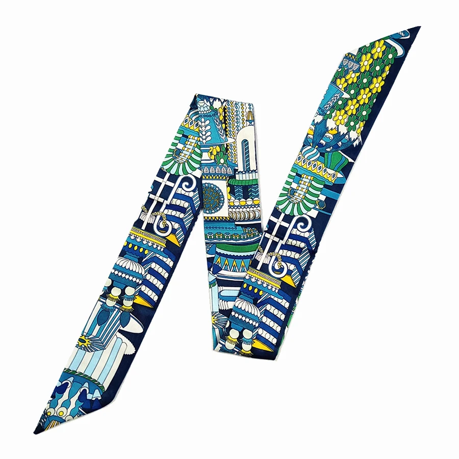 Сумка с принтом мороженого шарф для женщин обтягивающий на шею волос брендовые