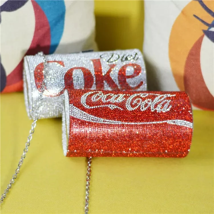 

Hot Selling coke diamond purses women clutch bags mini evening rhinestone crystal bag women
