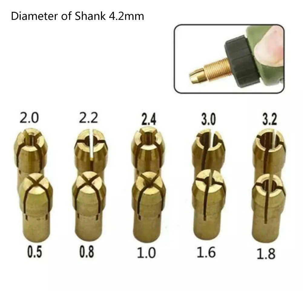 

10pcs Electric grinder chuck Drill Chucks Collet Mini Grinder Copper Chuck