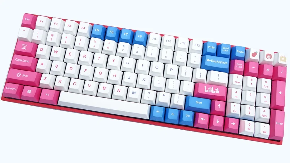 146-key Bilibili краситель-подложные клавишные колпачки pbt Вишневый профиль для переключатели Cherry MX для 60 84 87 96 108 механическая клавиатура