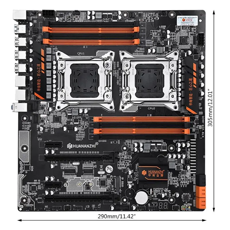 Preise Huananzhi X79-8D Motherboard Dual CPU LGA 2011 E5 2689 2670 V2 DDR3 1333/1600/1866MHz 256GB M.2 NVME SATA3 USB 3,0 E-ATX