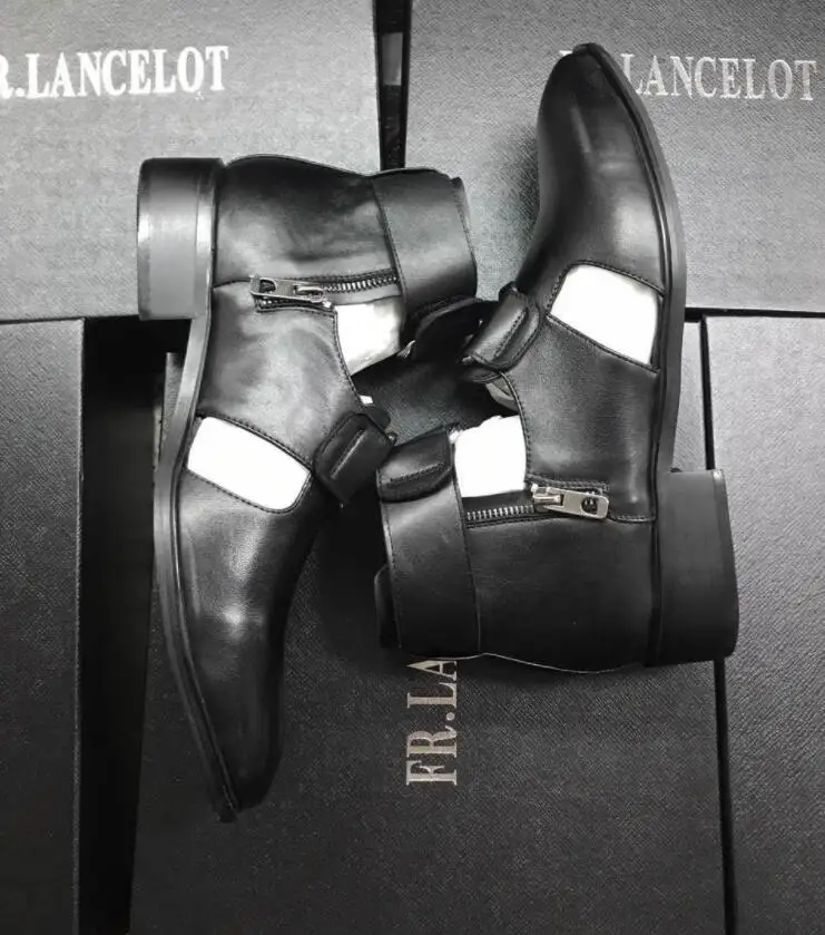 Сандалии мужские из натуральной коровьей кожи увеличенная плоская подошва