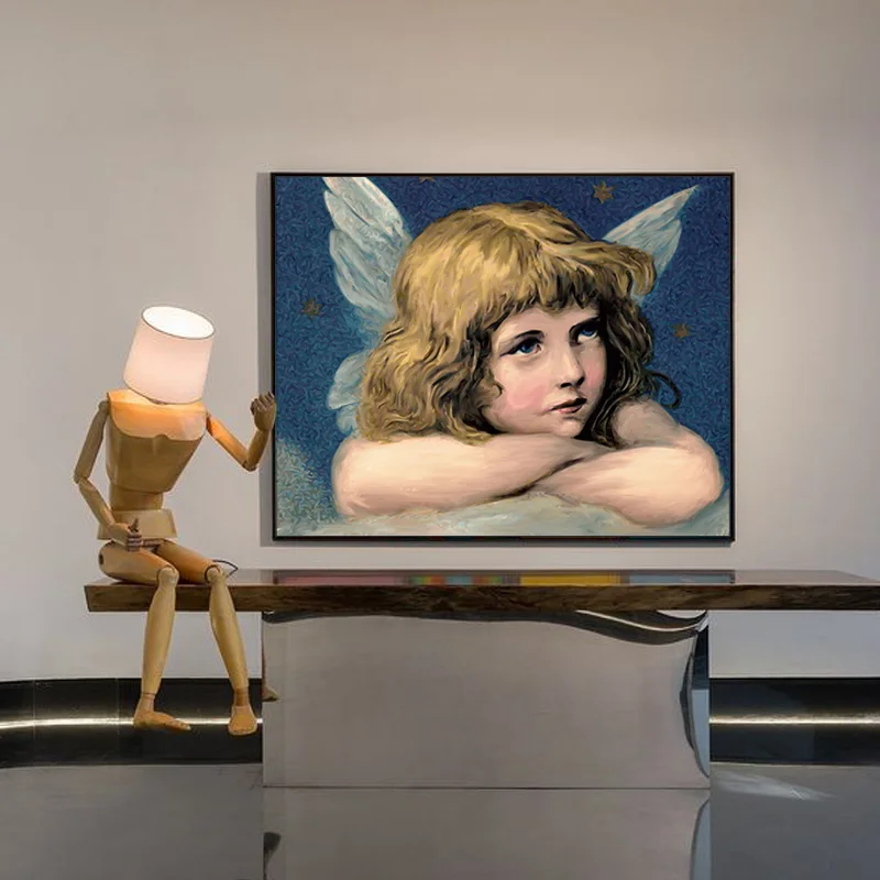 DIY Рисование по номерам картины против инструментария дитя-Ангел искусство