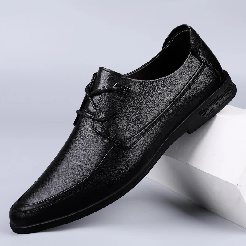 

Men Casual Business Shoes Lightweight Anti-slip Work Shoes Business Formal Shoes