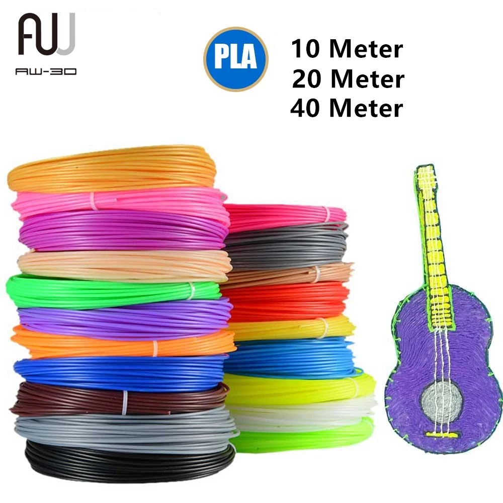 

AW 3D PLA Filament 10M/color For 3D Pen Refill 1.75mm 3D Drawing Material 10 meter/pack Non-toxic High strength For KIds Gifts