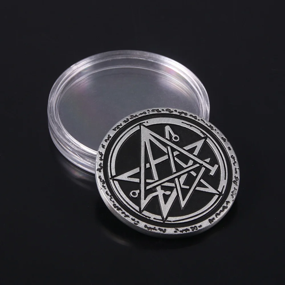 Новинка цепочка-брелок для монет Cthulhu Mythos Necronomicon Sigil of the Gateway Call металлическая