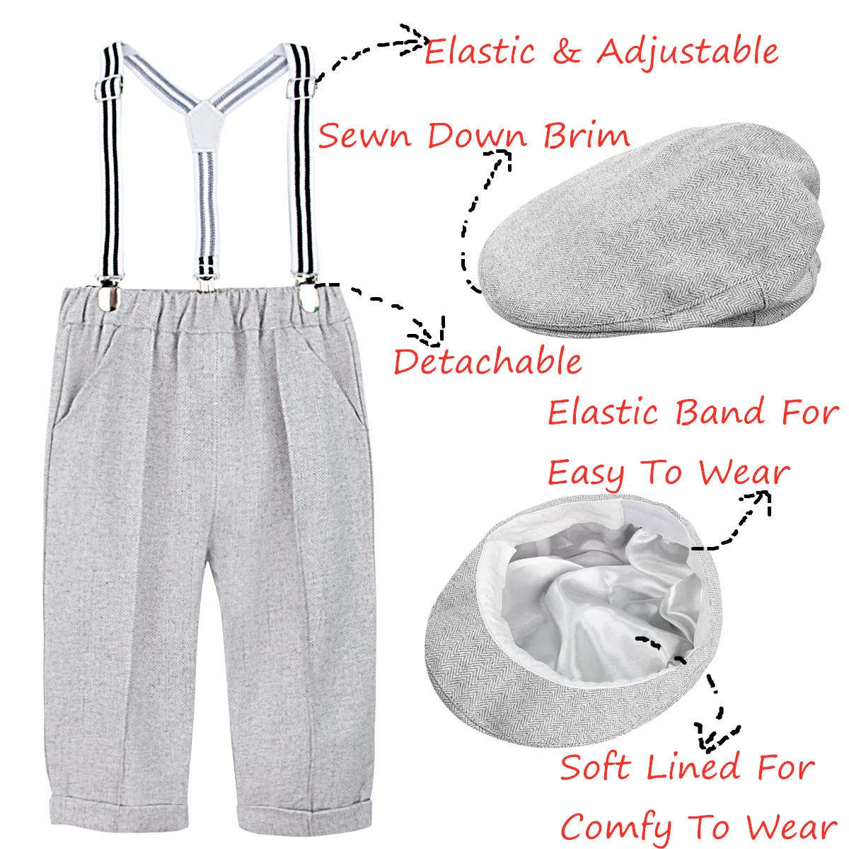 Baby Suit Infant Formal Outfit Newborn Gentleman Long Sleeve Overalls Toddler Birthday Wedding Party Gift Costume 4PCS 2 Baby Suit Infant Formal Outfit Newborn Gentleman Long Sleeve Overalls Toddler Birthday Wedding Party Gift Costume 4PCS 2