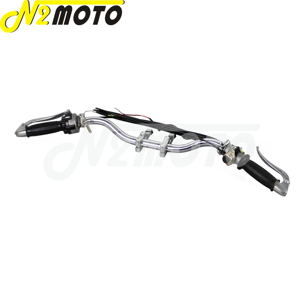 Мотоцикл руль в сборе ручка стиле ретро Бар Рычаг кабельный зажим Кронштейн для