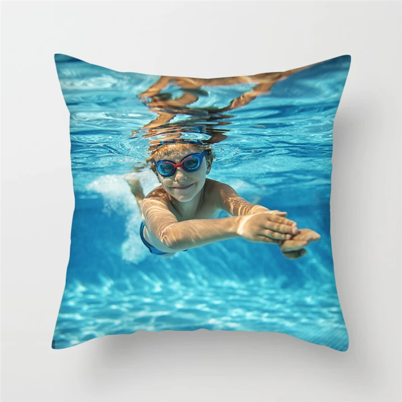 Спортивная подушка для плавания Fuwatacchi декоративная наволочка дивана сильного