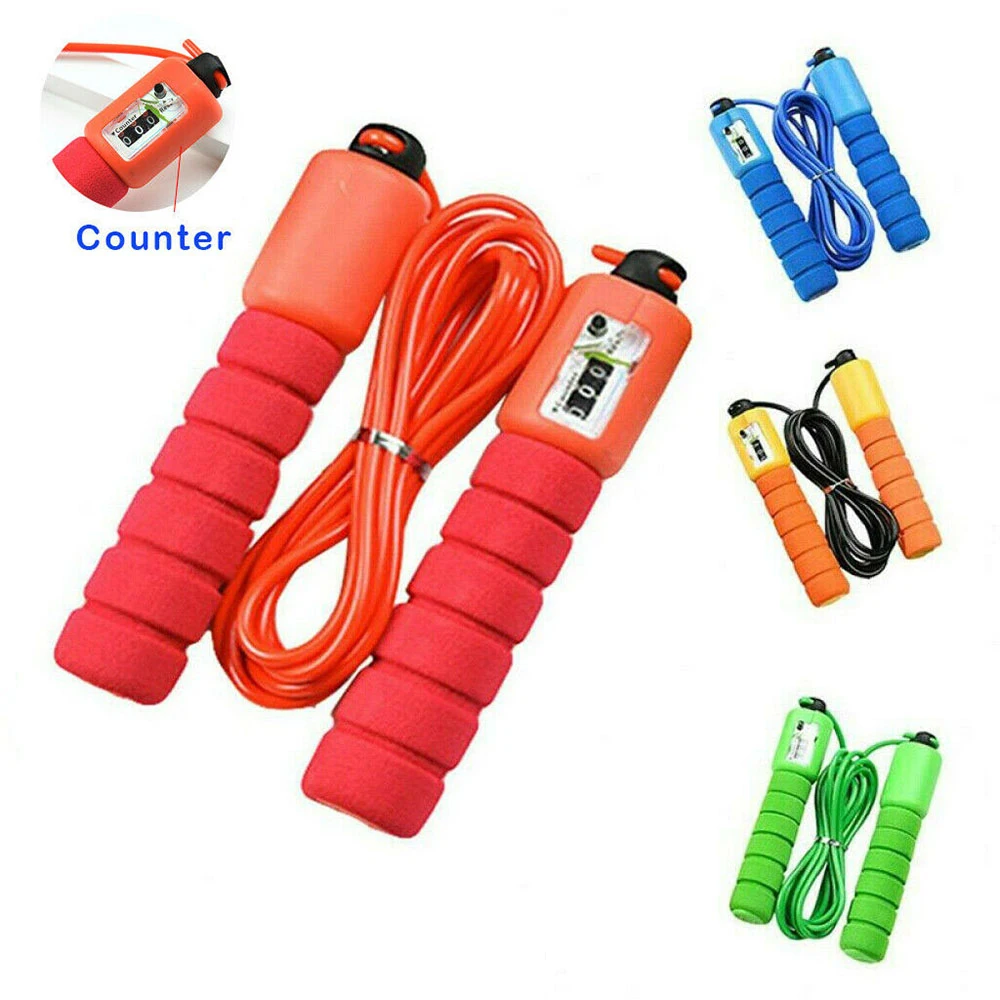

1Pcs Skipping Rope with Counter Jump Exercise Boxing Gym Fitness Work Out Z X