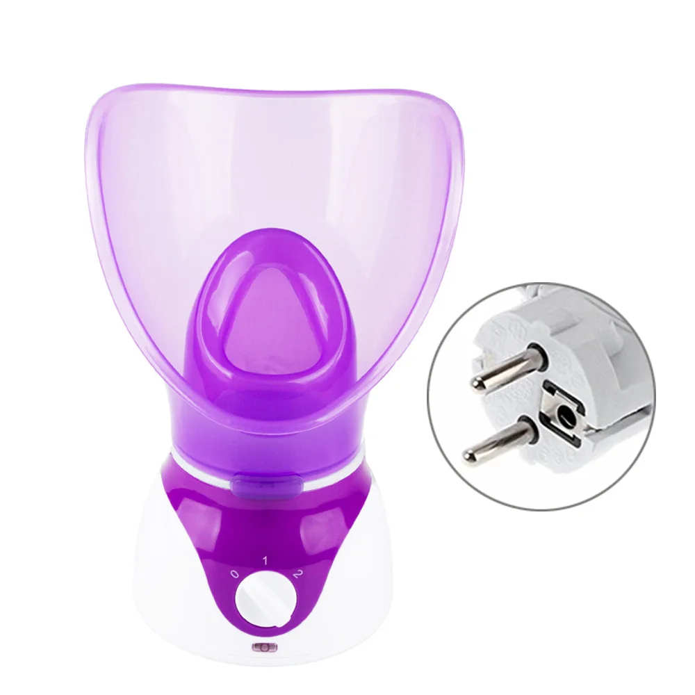 purple EU plug Глубокая чистка лица Очиститель красоты лица паром устройства косметический парогенератор лица тепловой опрыскиватель инструмент для ухода за кожей - Цвет: purple EU plug
