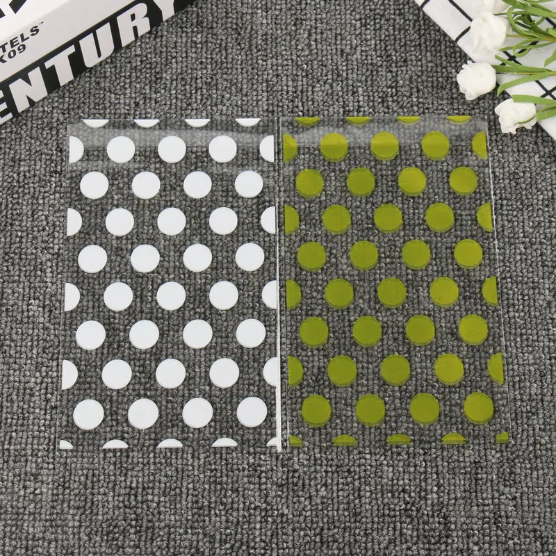 50 шт. в горошек для печенья посылка бело-золотые прозрачные целлофановые мешочки