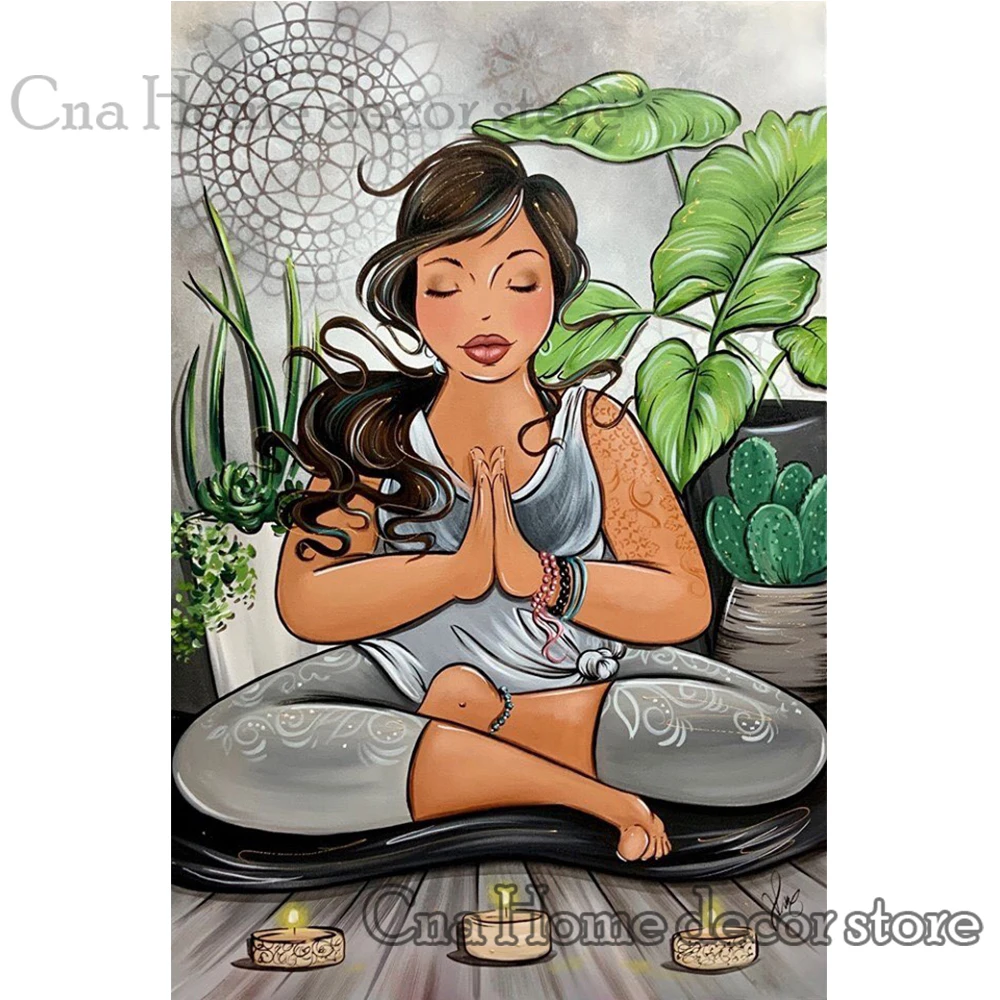 5D diy алмазные картины полный дрели мозаика медитировать Леди Вышивка шаблон 3d