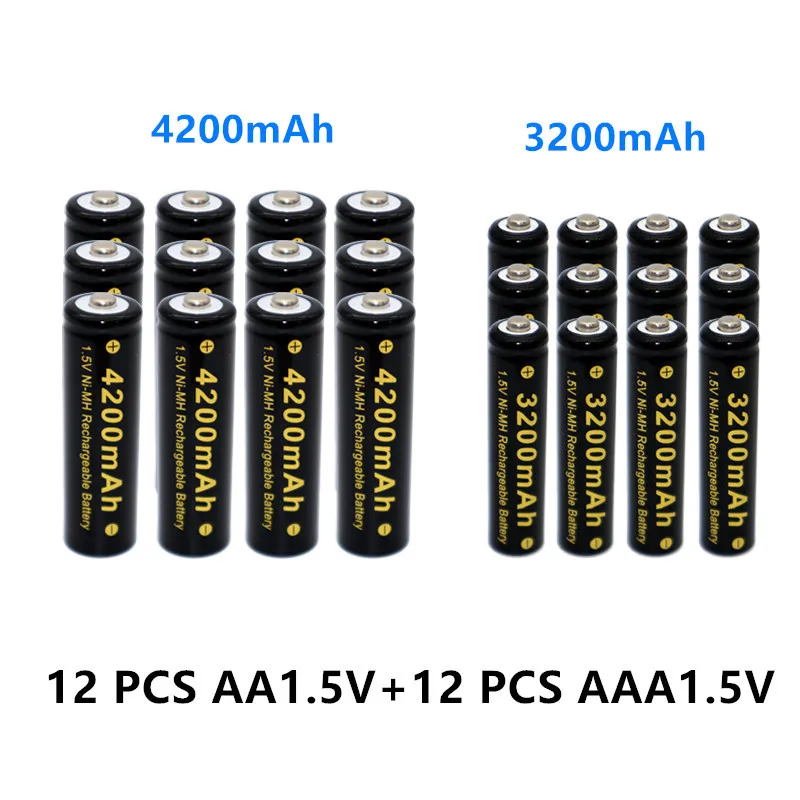 1 5 в AAA + A Ni MH перезаряжаемая батарея 42000-3200 мАч фонарь сы игрушки mp3-плеер сменная