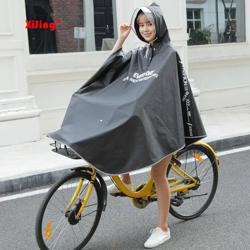 High quality Mens Womens Cycling Bicycle Bike Raincoat Rain Cape Poncho Hooded Windproof Rain Coat Mobility Scooter Cover