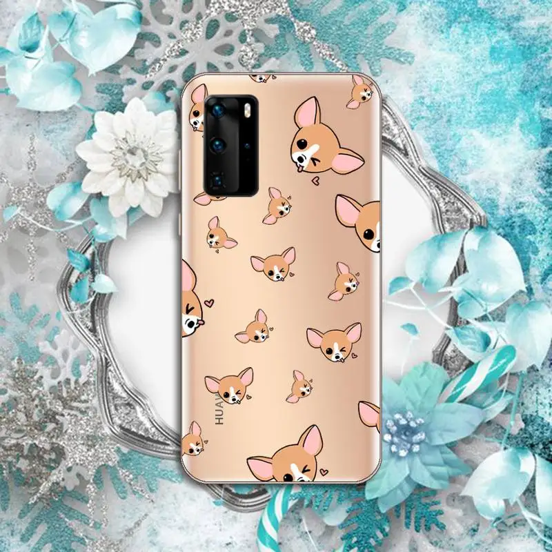 

Chihuahua dog Phone Case Transparent for Huawei P honor 8 10i 20 30 40 smart 2019