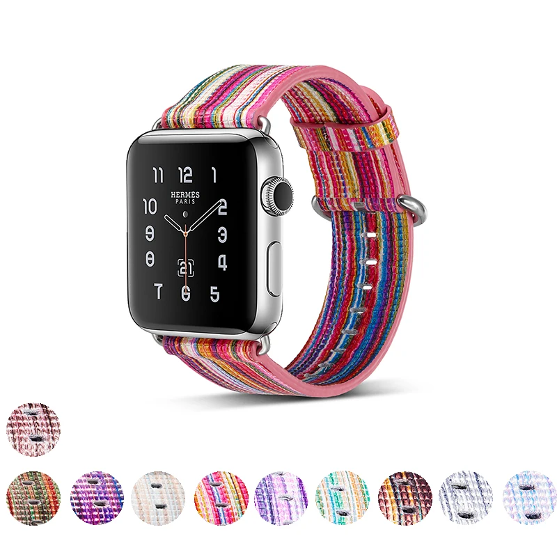 

Ремешок из натуральной кожи для Apple Watch 6/5/4 40 мм 44 мм, спортивный браслет из овчины для Iwatch Series 3/2/1 38 мм 42 мм