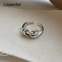 lispector 925 sterling silver retro knotted rings for men women hip hop vintage open party ring rock punk unisex jewelry gifts