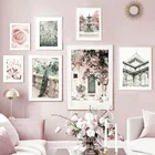 Марокканские цветы, павлин, розы, зелень, настенная Картина на холсте, скандинавские постеры и принты, настенные картины для декора гостиной