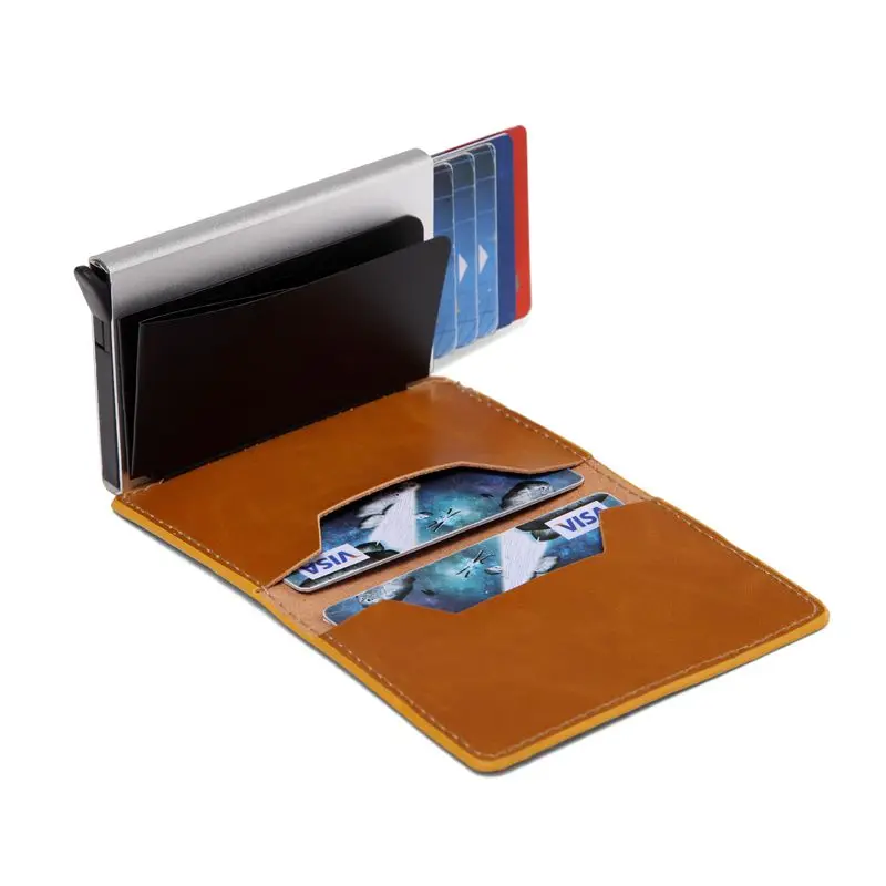 RFID визитница для мужчин кошельки сумка денег Мужской винтажный черный короткий