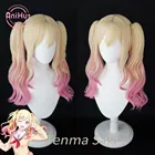 Anihuttenma Saki розовый блонд смешанный косплей проект SEKAI красочная сцена! Волнистые термостойкие синтетические волосы Tenma Saki