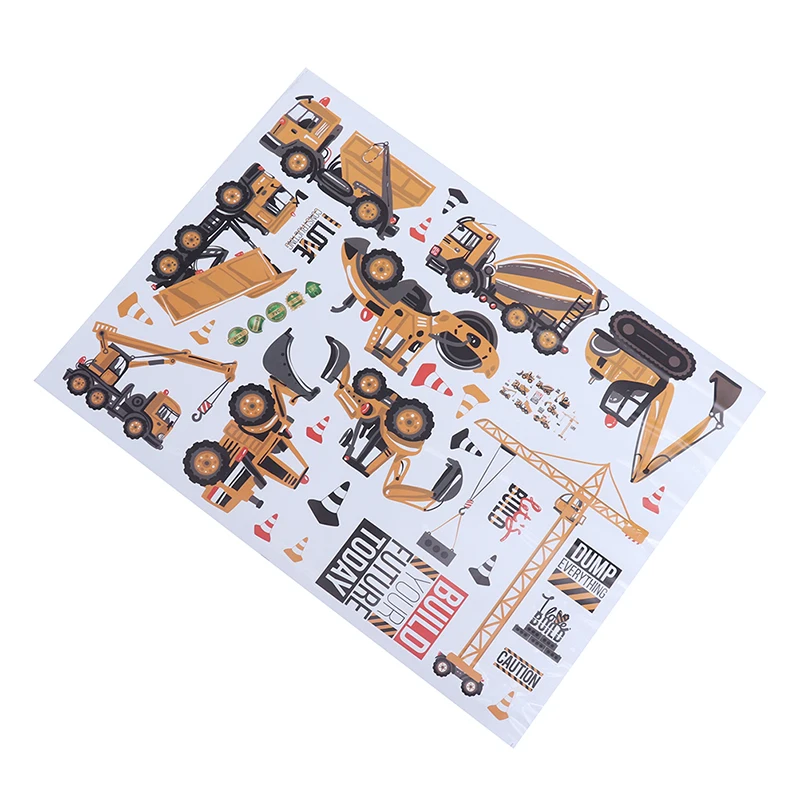 Мультяшные настенные стикеры сделай сам транспортные автомобили искусственные