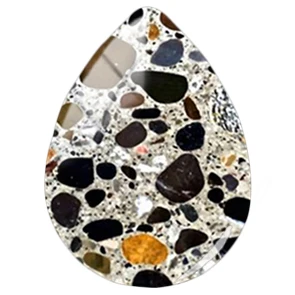 TAFREE Textured Art Painting Tear Drop Cabochon Round Marble Stone Photo Glass Dome Cabochons Making Findings 5pcs/lot | Украшения и