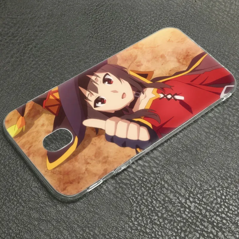 Роскошный мягкий силиконовый чехол аниме Konosuba Megumin для Samsung Galaxy J8 J7 J6 J4 J2 2018 Core J3 2016
