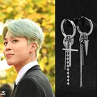 Серьги в стиле панк мужские с одним шипом из нержавеющей стали крест-гвоздик парни ювелирные изделия Рок Хип-хоп гранж-панк кинжал клипса для ушей унисекс