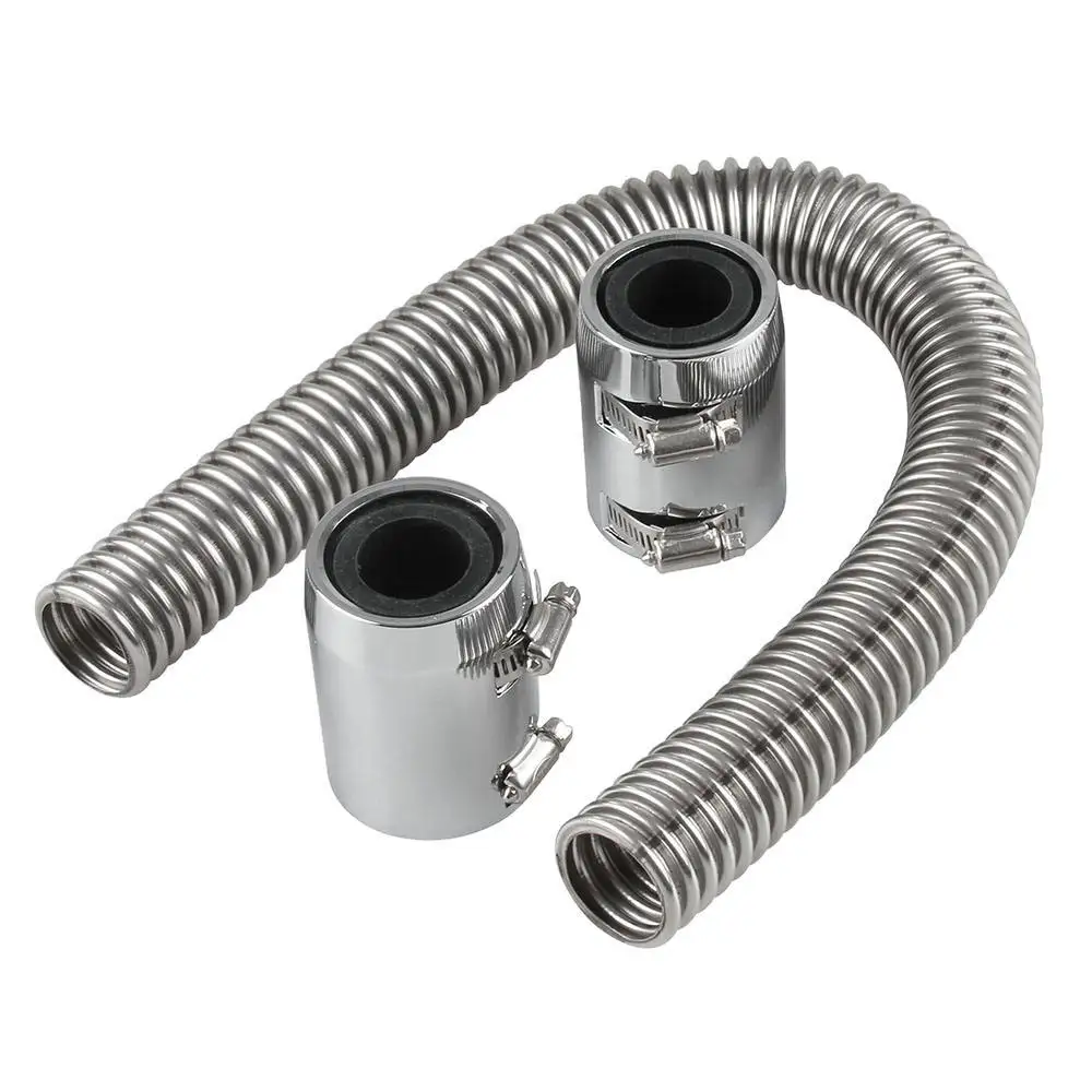 

610 мм 24 дюйма полированный алюминиевый гибкий шланг радиатора с верхними и нижними крышками