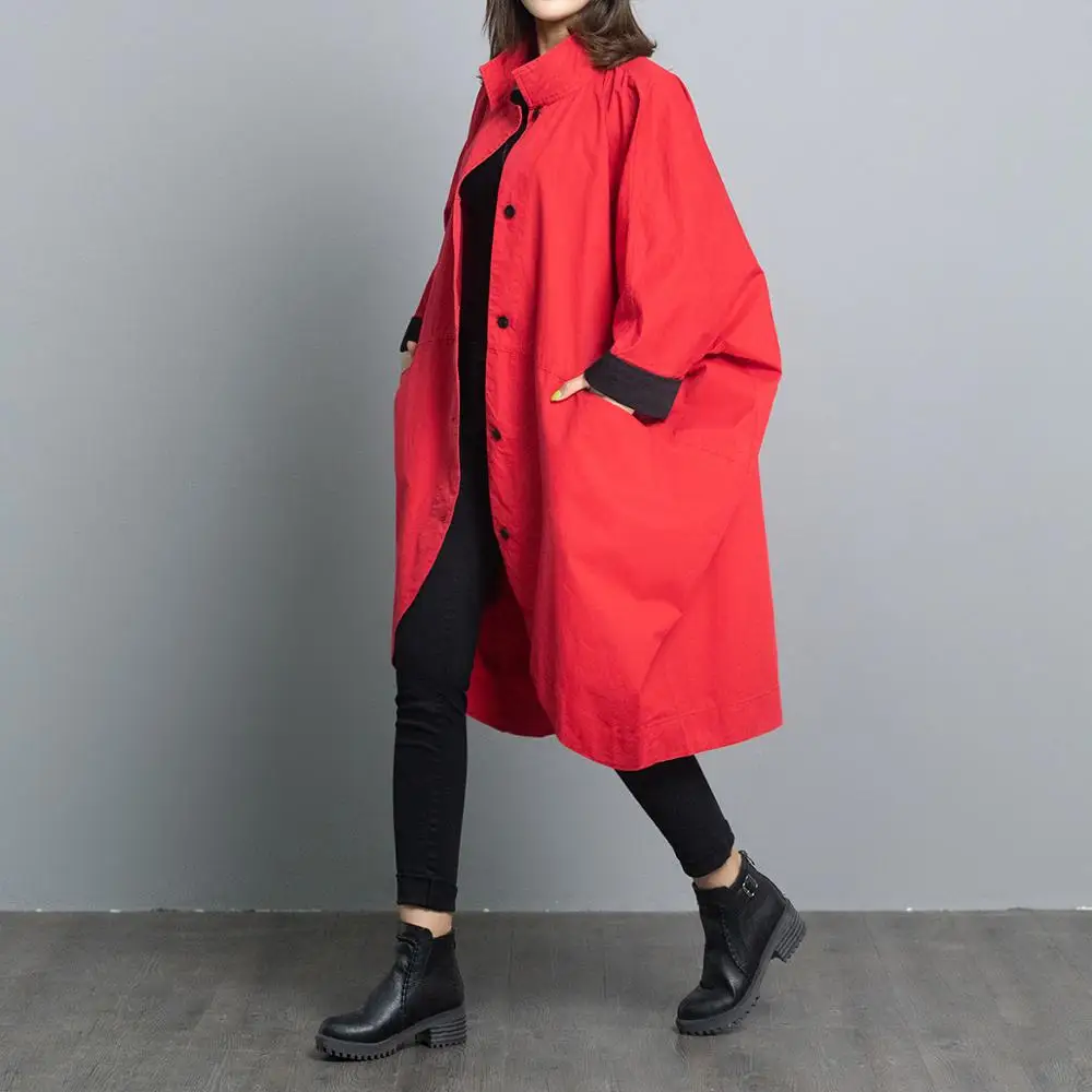 cotton plus size Oversized vintage women causal loose midi spring autumn shirt dress elegant clothes ladies dresses