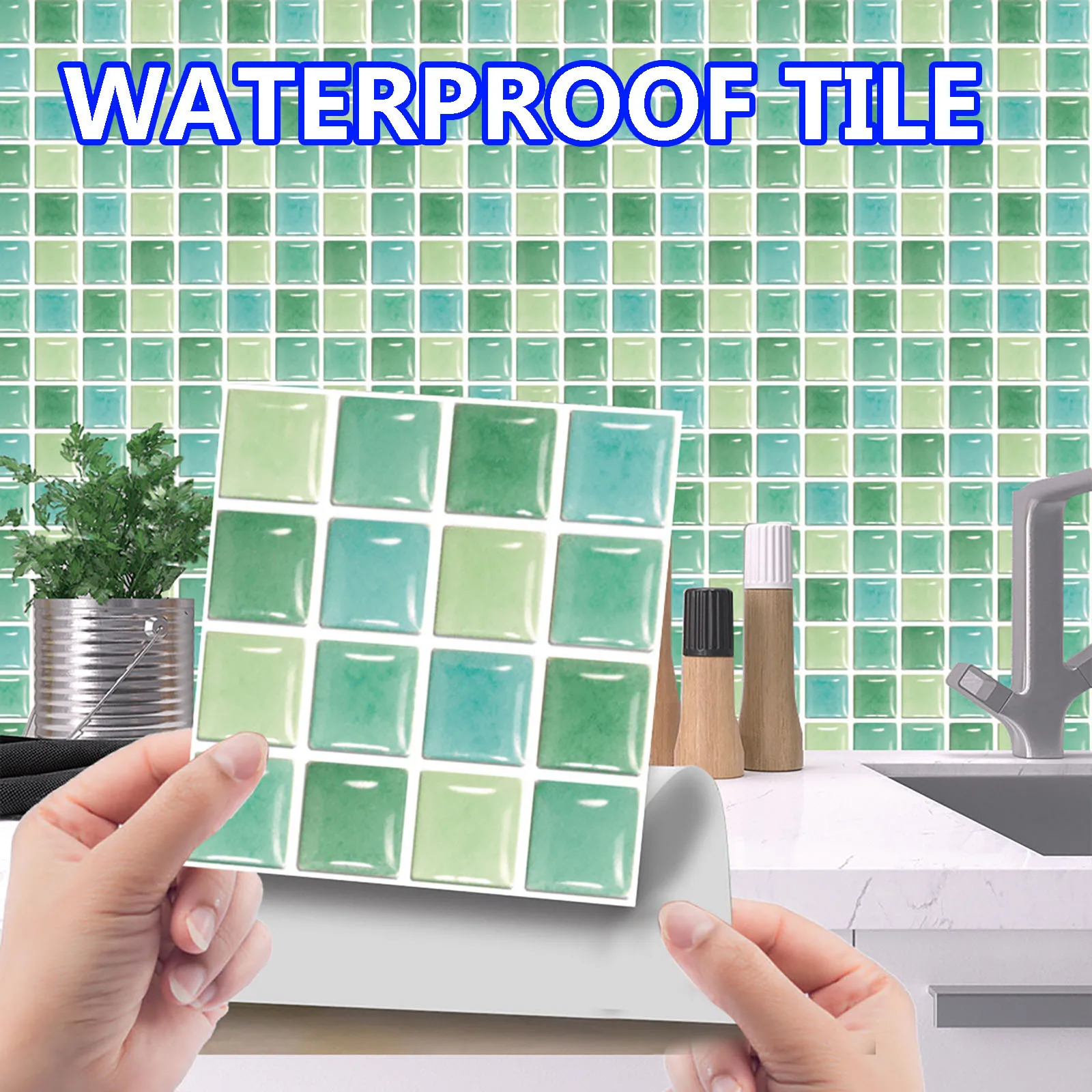 

10pcs 3D Crystal Tile Stickers Diy Waterproof Self-adhesive Wall Stickers For Living Room Bedroom Tv Background Pegatinas