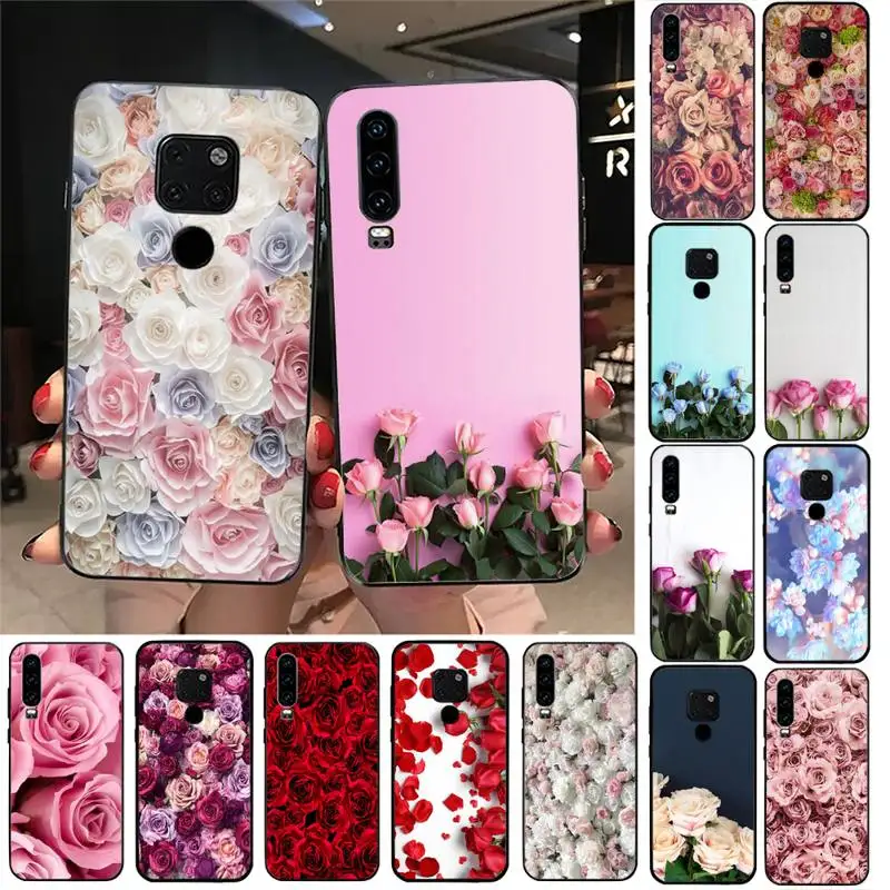 

YNDFCNB Rose flower Phone Case For Huawei Honor 7A 7C ru 5.7 8 8x 9 10 20lite 10i 20i Honor Play 6.3