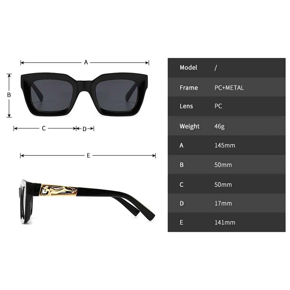 

Kachawoo square sunglasses for women leopard black blue fashion sun glasses ladies hot selling uv400 clear lens unisex drop ship