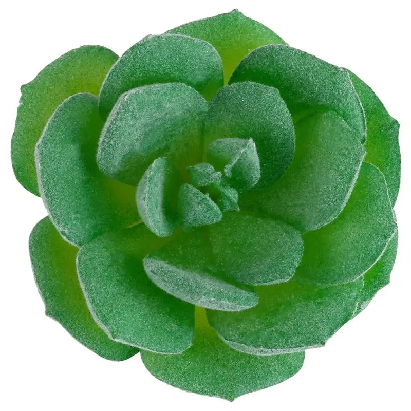 22 Artificial Succulents Green Flocking Plant Bonsai Desktop Fake Plants Valentine Day Christmas Wedding Decoration Plante - Цвет: 22
