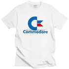 Геймер Commodore Компьютер логотип, Симпатичные ботинки в ретро-стиле, забавная футболка для мужчин из хлопчатобумажной ткани, раздел-футболки для отдыха футболки с коротким рукавом Geek оправой, футболка, одежда для детей