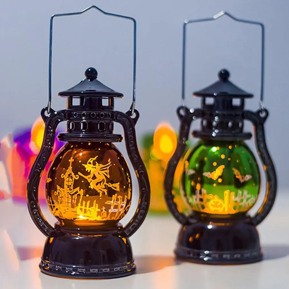 Хэллоуин украшение маленькая масляная лампа Ретро лазерный светильник пони