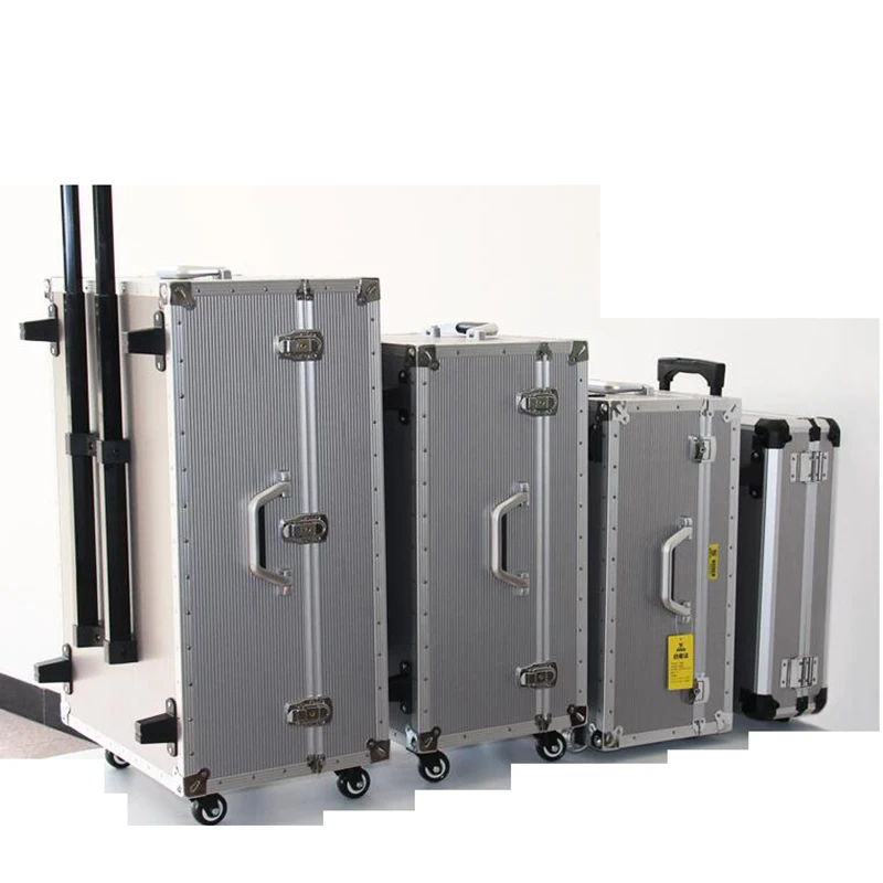 TRAVEL TALE большой алюминиевый Чемодан костюм чехол жесткий тележка футляр для