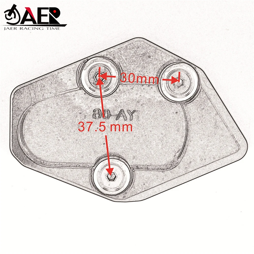 

For Yamaha TMAX 530 2015 2016 CNC Aluminum Motorcycle Side Stand Plate Extension Enlarger Kickstand