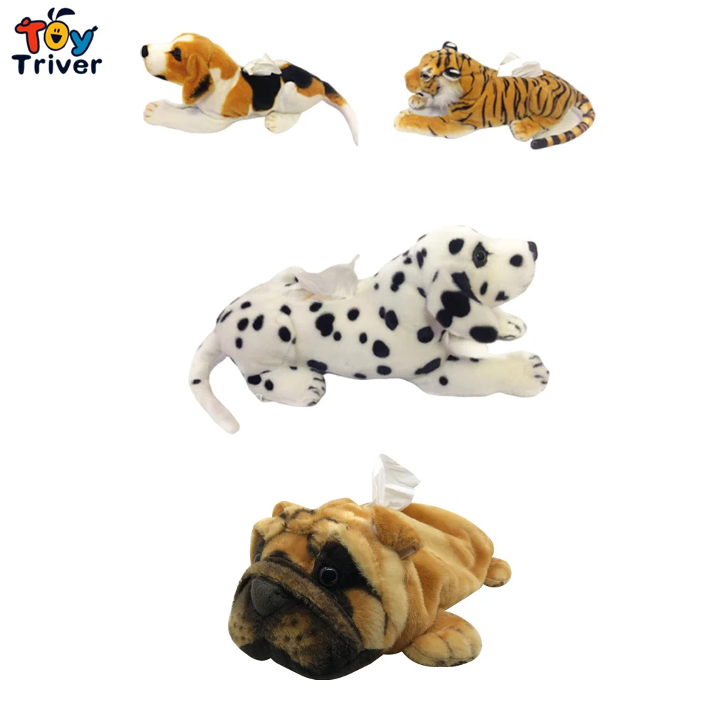 Чехол для салфеток с леопардовым рисунком плюшевый держатель принтом тигром