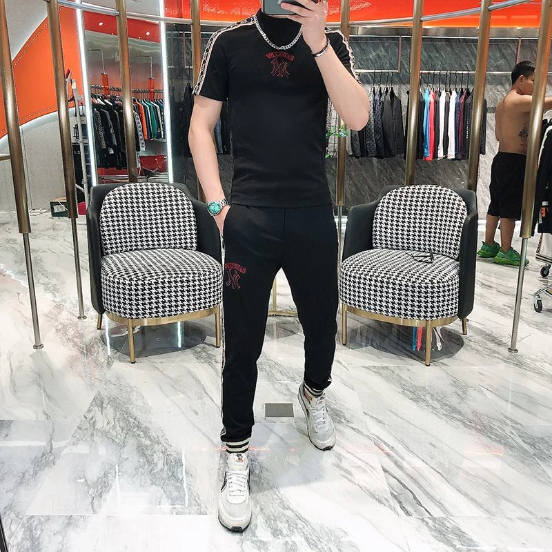 

Spring And Summer Casual Men's Suit Sportswear Sports Suit Men's Hooded Sportswear Hooded Sweater Pullover 3-Piece Set